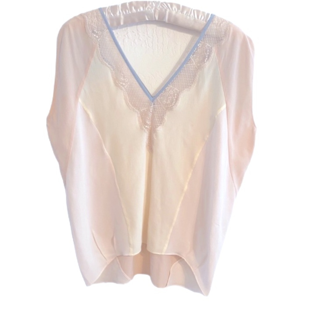 Zadig & Voltaire Trixy Patch Silk And Lace Sleeveless Top XS